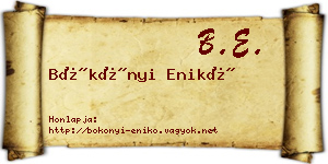 Bökönyi Enikő névjegykártya