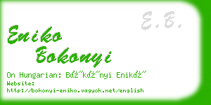 eniko bokonyi business card